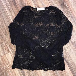 Black lace long sleeve